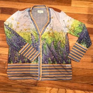 Anthropologie cardigan with sheer back